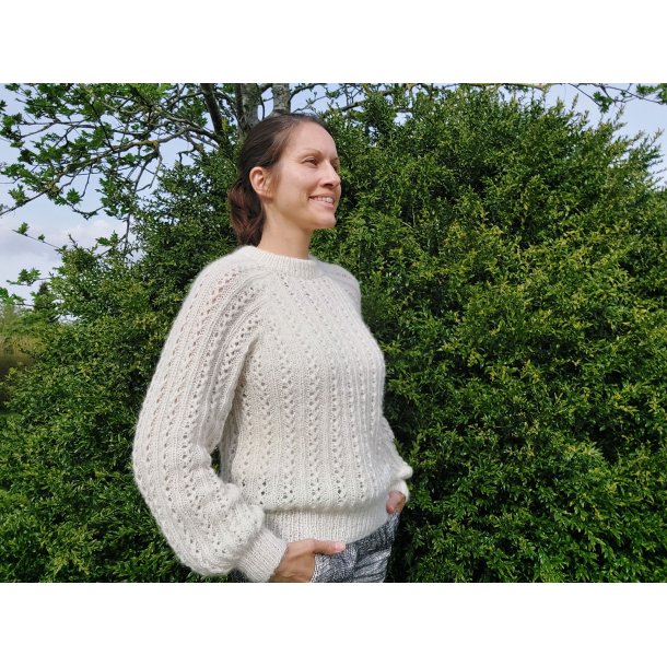 Vaffelsweater fra Knitting for Olive (XS-S-M) bluse garnkit